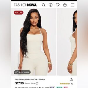 Fashion nova Active Top